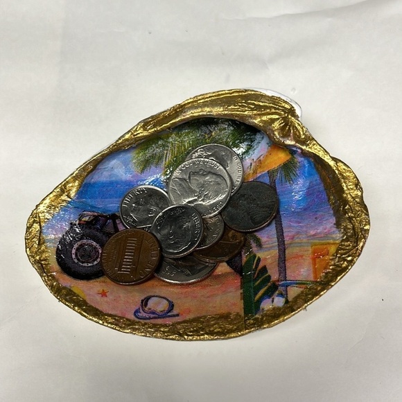 Hand Crafted Four Wheeler Shell Trinket Dish - Picture 6 of 7